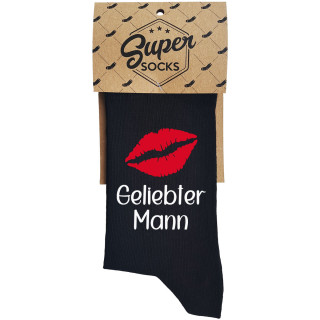Socken "Geliebter Mann mit einem Kuss"