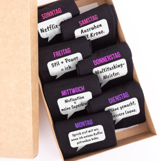 Socken-Set für Damen "Wochenpaket der Chefin" Socken-Set für Damen "Wochenpaket der Chefin"