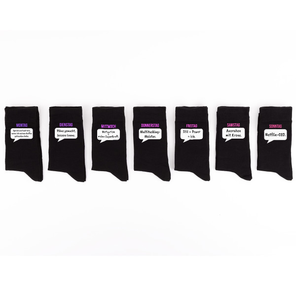 Socken-Set für Damen "Wochenpaket der Chefin" Socken-Set für Damen "Wochenpaket der Chefin"