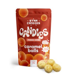 STAR CANDIES Gefriergetrocknete Bonbons "Caramel balls", 40g.