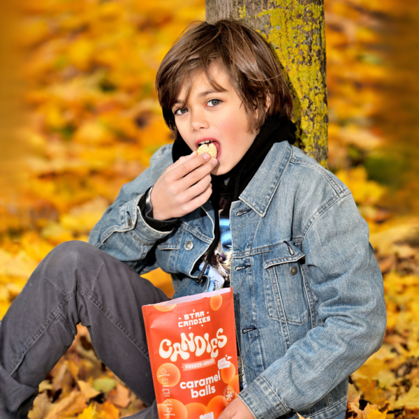 STAR CANDIES Gefriergetrocknete Bonbons "Caramel balls", 40g.
