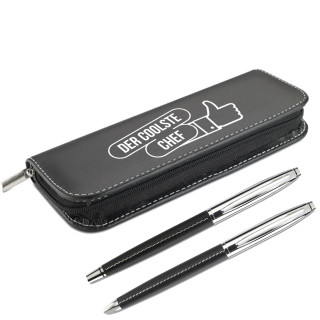 Stiftset mit Etui "Der coolste Chef" Stiftset mit Etui "Der coolste Chef"