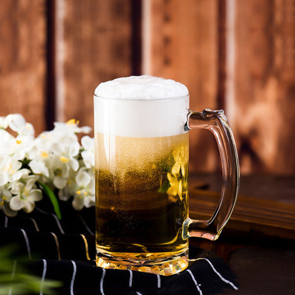 Glasbierkrug mit Henkel (500 ml)