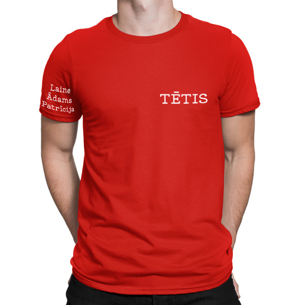 T-Shirt "Papa" mit den Namen der Kinder auf dem Ärmel