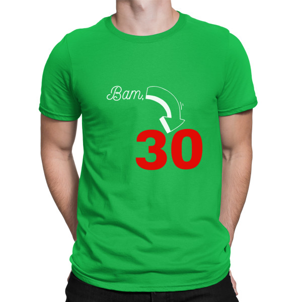 T-Shirt „Bam, Geburtstag ist da“ mit der Jahreszahl Ihrer Wahl T-Shirt „Bam, Geburtstag ist da“ mit der Jahreszahl Ihrer Wahl