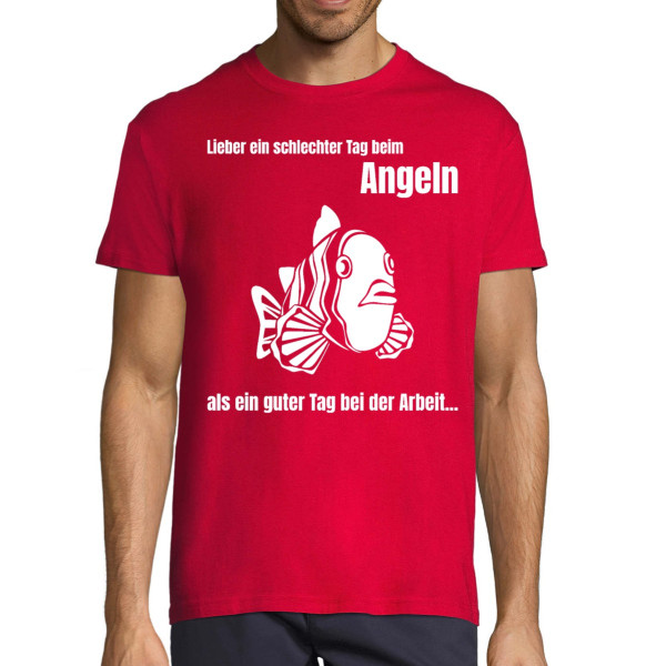 T-shirt "Besser ein schlechter Tag beim Angeln"