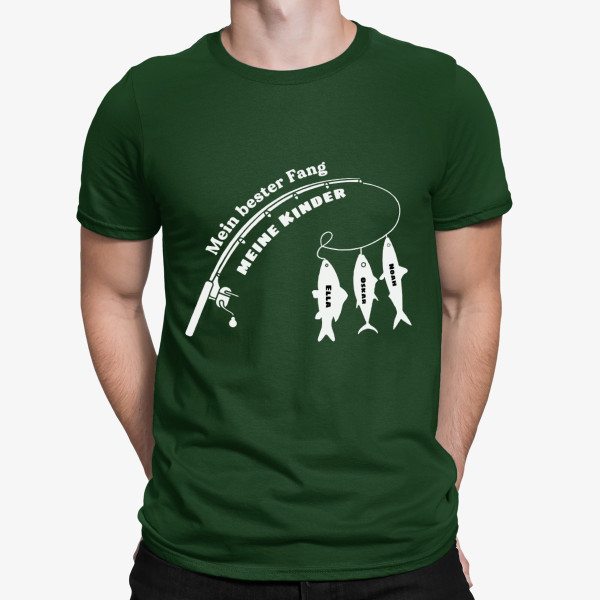 T-Shirt "Best Catch" mit den Namen der Kinder
