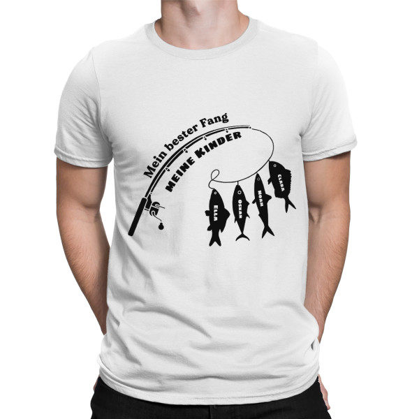 T-Shirt "Best Catch" mit den Namen der Kinder