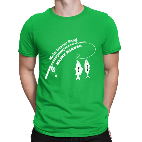 T-Shirt "Best Catch" mit den Namen der Kinder