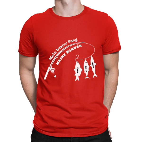 T-Shirt "Best Catch" mit den Namen der Kinder