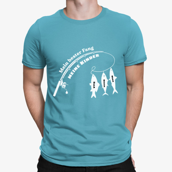T-Shirt "Best Catch" mit den Namen der Kinder