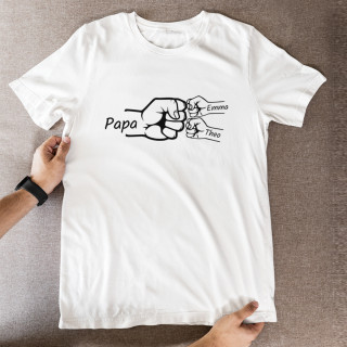 T-Shirt "Dad's Team" mit den Namen der Kinder