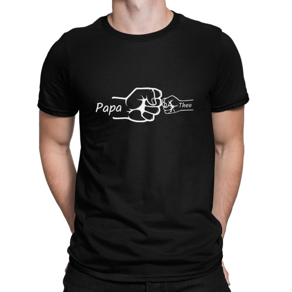 T-Shirt "Dad's Team" mit den Namen der Kinder