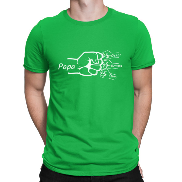T-Shirt "Dad's Team" mit den Namen der Kinder