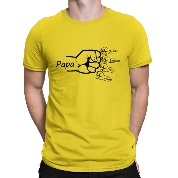 T-Shirt "Dad's Team" mit den Namen der Kinder