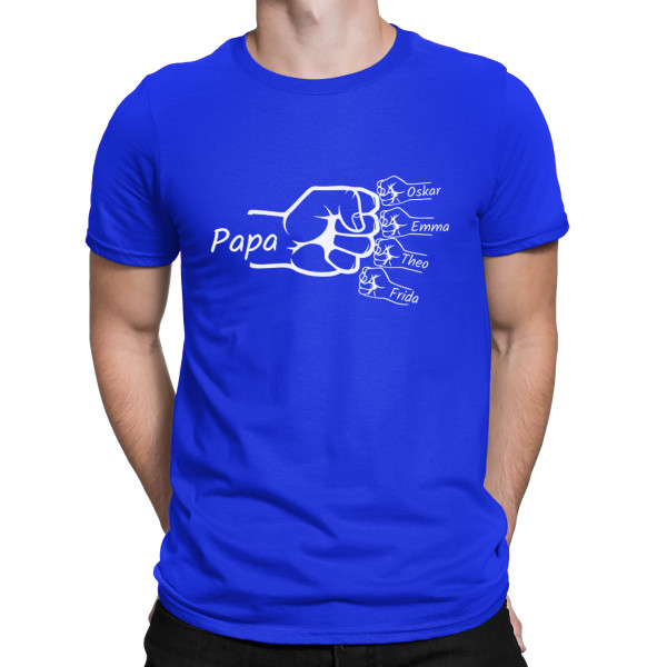 T-Shirt "Dad's Team" mit den Namen der Kinder