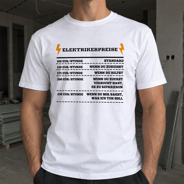 T-Shirt "Elektrikerpreise"
