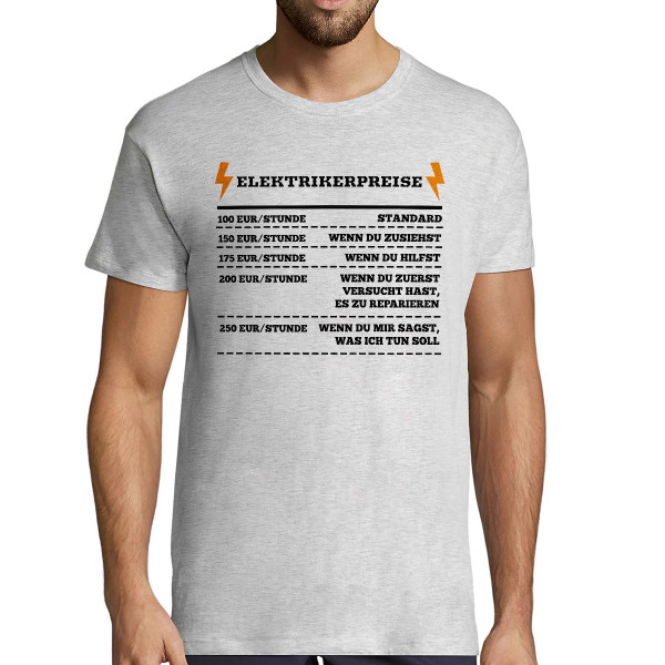 T-Shirt "Elektrikerpreise"