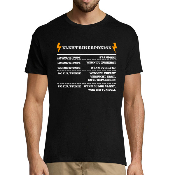 T-Shirt "Elektrikerpreise"