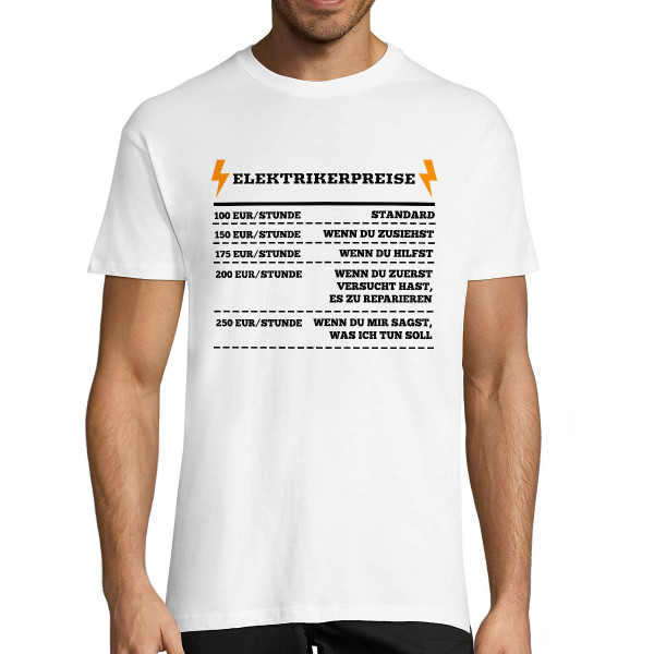 T-Shirt "Elektrikerpreise"