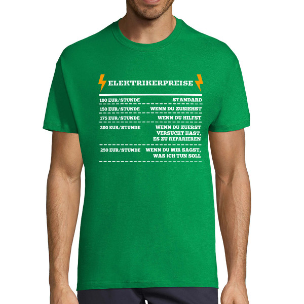 T-Shirt "Elektrikerpreise"