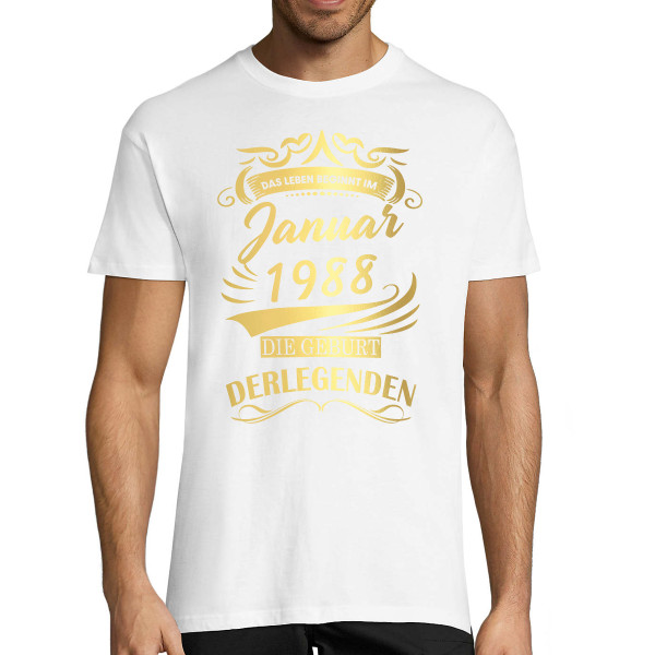 T-Shirt "Legend" mit dem von Ihnen gewählten Datum