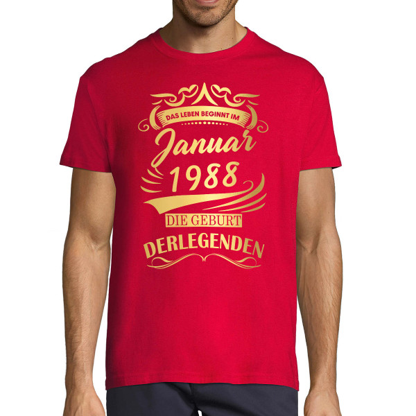 T-Shirt "Legend" mit dem von Ihnen gewählten Datum