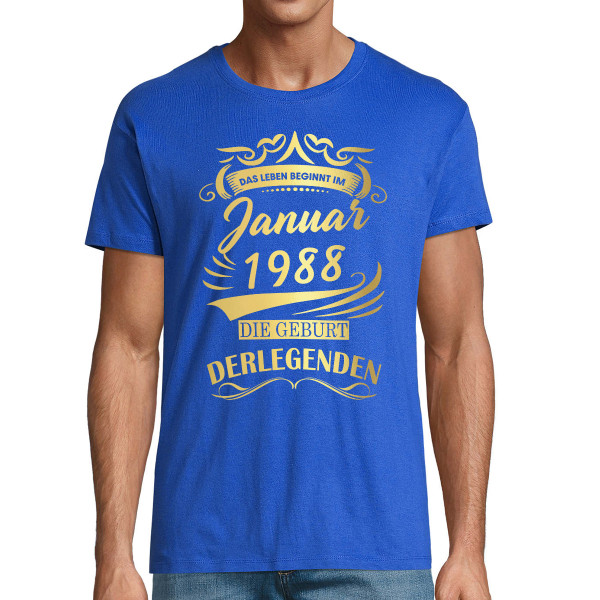 T-Shirt "Legend" mit dem von Ihnen gewählten Datum