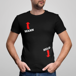 T-shirt "Mann und Held"