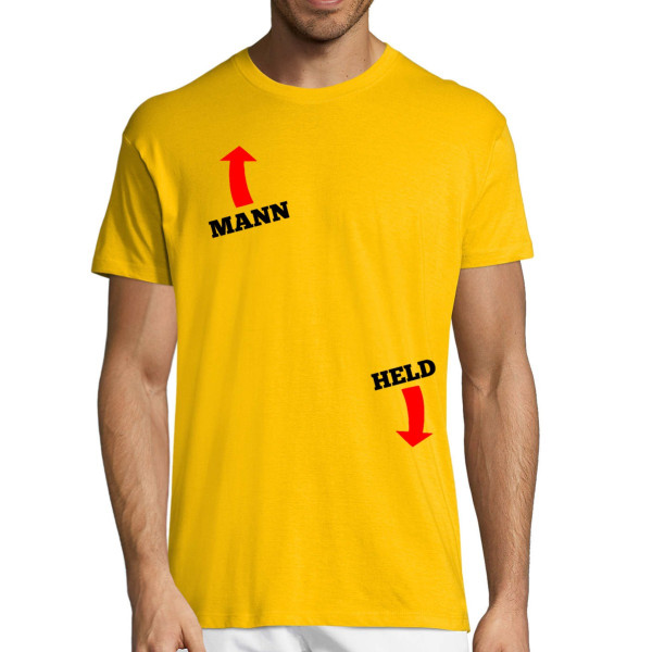 T-shirt "Mann und Held"