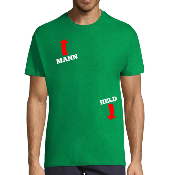 T-shirt "Mann und Held"