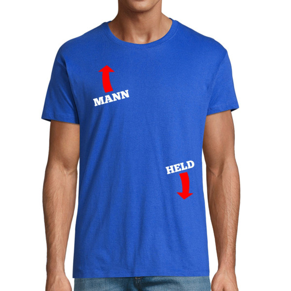 T-shirt "Mann und Held"