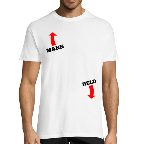 T-shirt "Mann und Held"