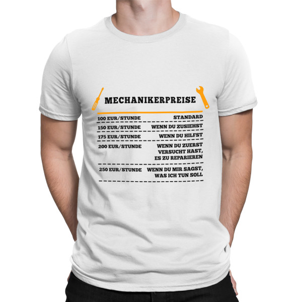 T-shirt "Mechanikers Preisliste"