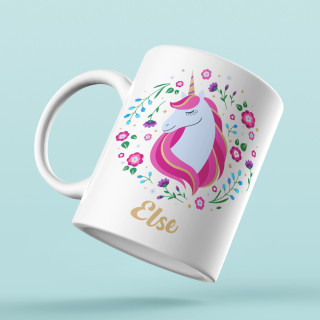 Tasse „Einhorn“ mit dem Namen Ihrer Wahl