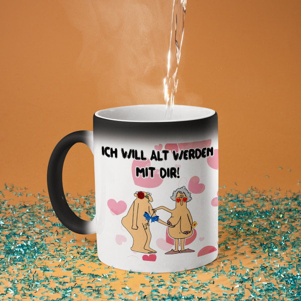 Tasse für den Valentinstag "Ich will mit dir alt werden" Tasse für den Valentinstag "Ich will mit dir alt werden"