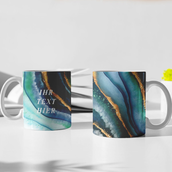 Tasse „Marble night“ mit Ihrem Wunschtext Tasse „Marble night“ mit Ihrem Wunschtext