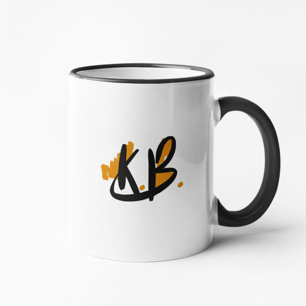 Tasse mit Firmenlogo und dem Namen des Chefs Tasse mit Firmenlogo und dem Namen des Chefs