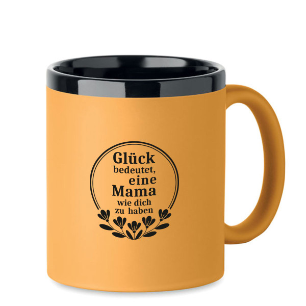 Tasse mit Gravur "Glück bedeutet, eine Mama wie dich zu haben"