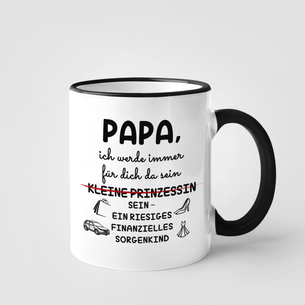 Tasse "Papas Finanzprobleme"