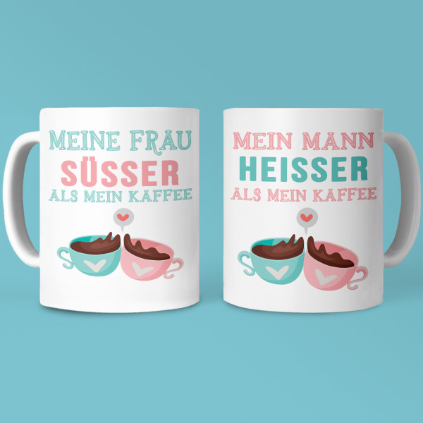 Tassenset für Paare „Liebe ist wie Kaffee“