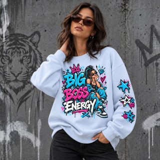 Unisex-Sweatshirt in Pastelltönen "Big Boss Energy"