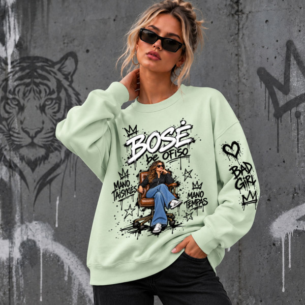 Unisex-Sweatshirt in Pastelltönen "Chefin außer Dienst"