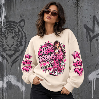 Unisex-Sweatshirt in Pastelltönen "Chase dreams, not people"