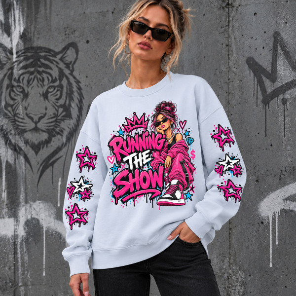 Unisex-Sweatshirt in Pastelltönen "Running the Show"