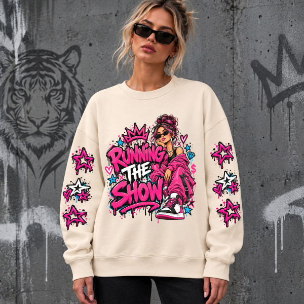 Unisex-Sweatshirt in Pastelltönen "Running the Show"