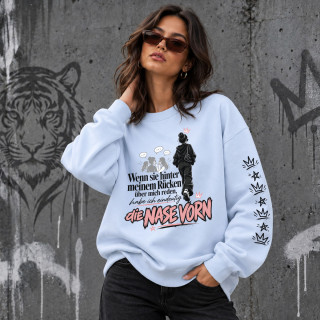Unisex-Sweatshirt in Pastelltönen "Ich liege eindeutig vorn"