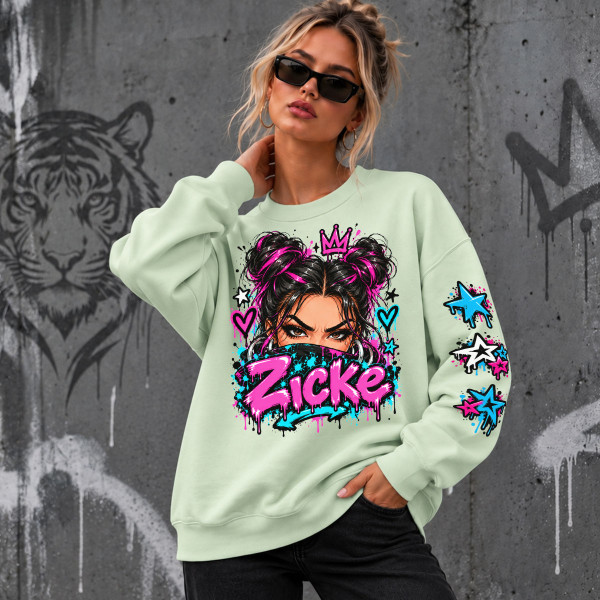 Unisex-Sweatshirt in Pastelltönen "Zicke"