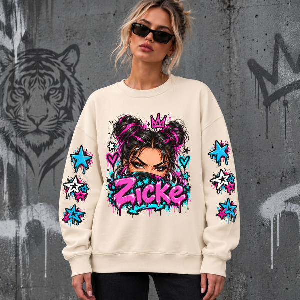 Unisex-Sweatshirt in Pastelltönen "Zicke"