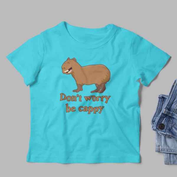Kinder-T-shirt "Don't worry be cappy"